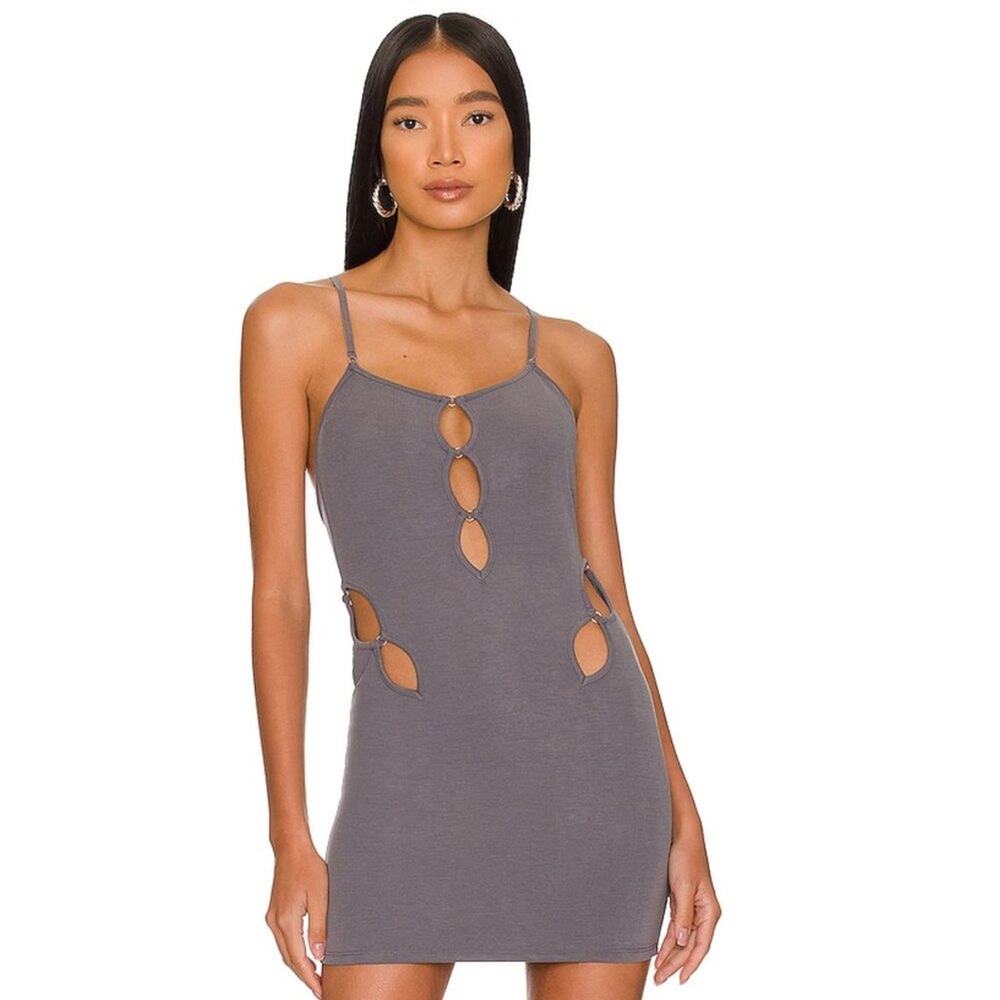 Revolve H:ours Rowan Mini Dress in Gray NWT Size Small